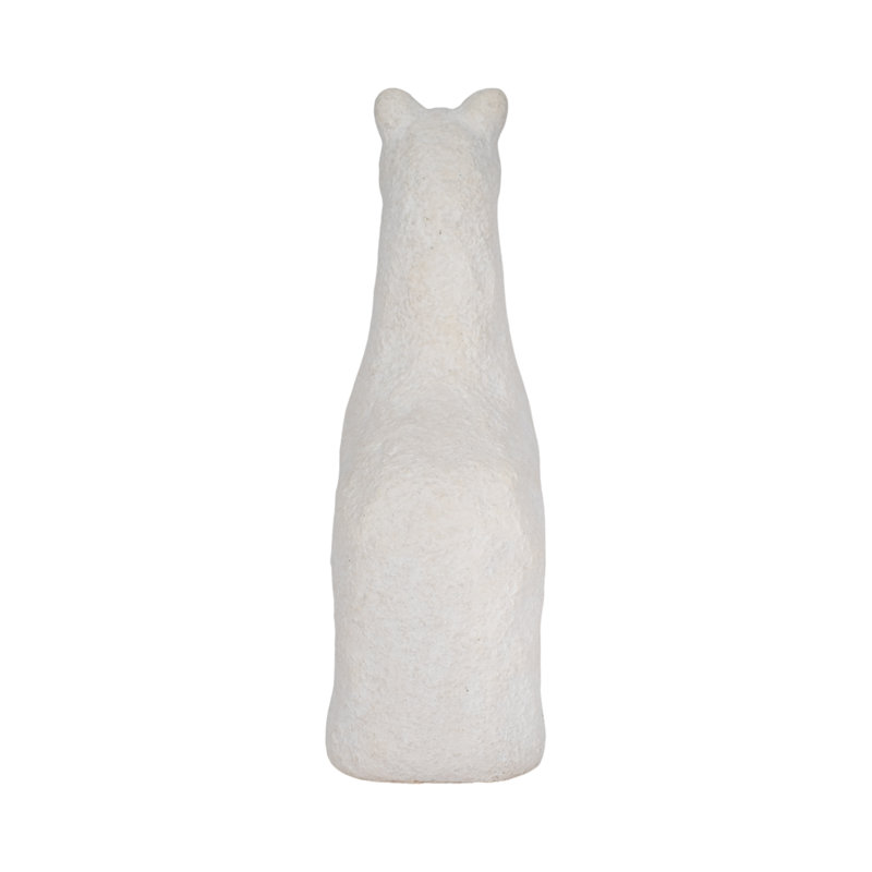 Neutral Textured Horse Decorative Object, 7" H x 3" W x 3" D, White