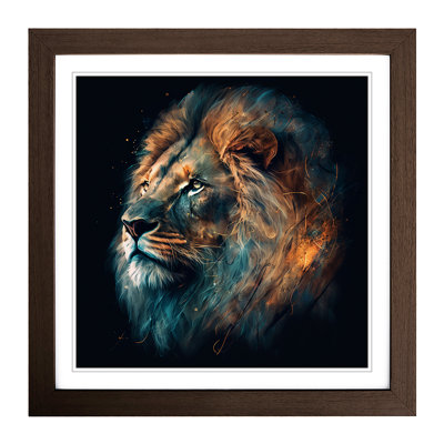 Lion Graphic Art - Framed Print