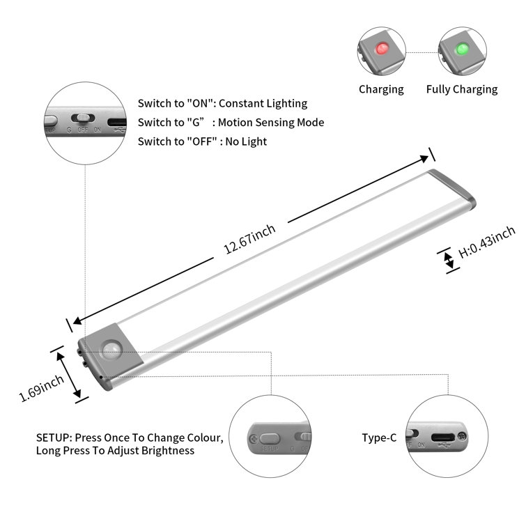 60-LED Wireless Motion Sensor Cabinet Lights – LEPOTEC SHOP