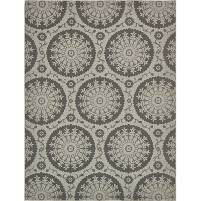 Tapis d'intérieur / extérieur gris Sebastian