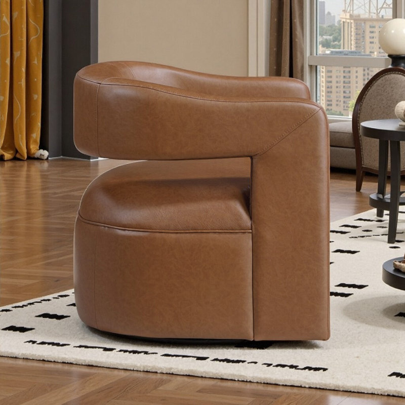 Fauteuil d'appoint pivotant Modern, Tanné