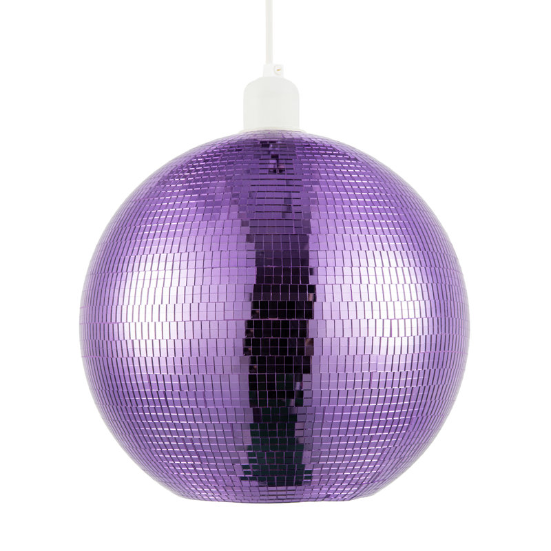 23cm H Plaster Round Pendant Shade ( No Direct Attachment Method ), Purple