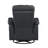 Black Leather Upholstered Swivel Glider Reclining Chair Luxury Living Room Furniture Comfort Chair 1Pc Plush Comfort