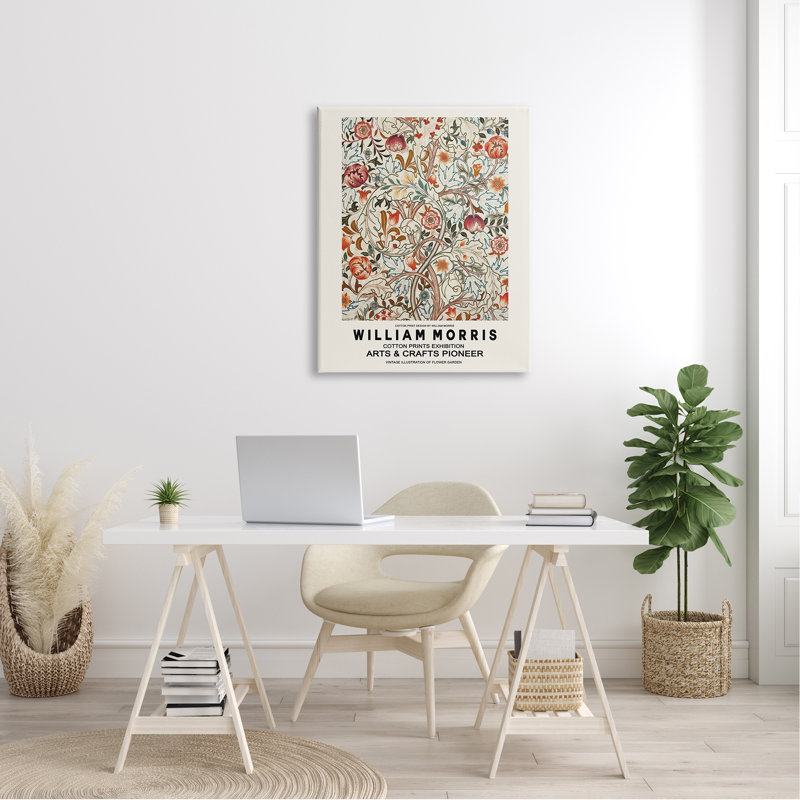 " Bold Red Flowers Pattern Intertwining Stems Text Flyer " Graphic Art Print, 30" W x 30" H, Wall Plaque