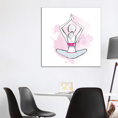 Yoga 1 Piece Wrapped Canvas Wall Art