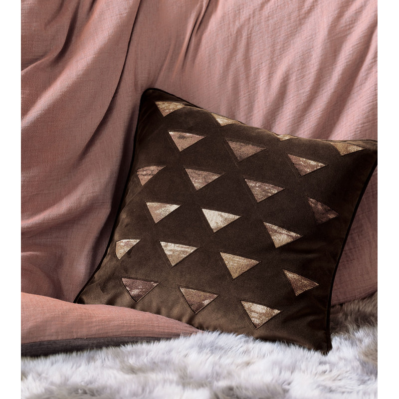 Fossil Velvet Square Pillow Cover & Insert