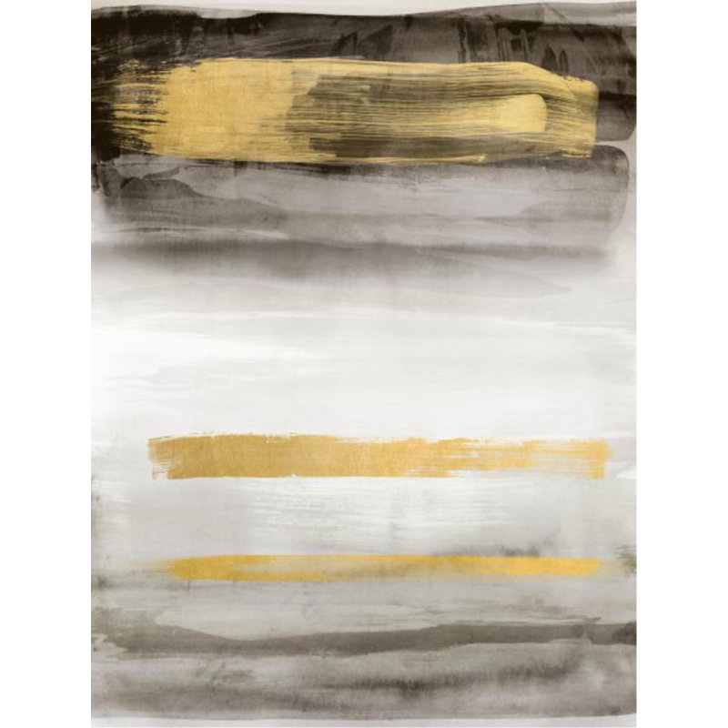 Or dans le sable I par Emma McCartney - Peinture, H 40 po x l 30 po x P 1,5 po, Extérieur