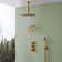 Pressure Balancing Shower Faucet 12" High-Pressure Dual Showerheads with LCD Display