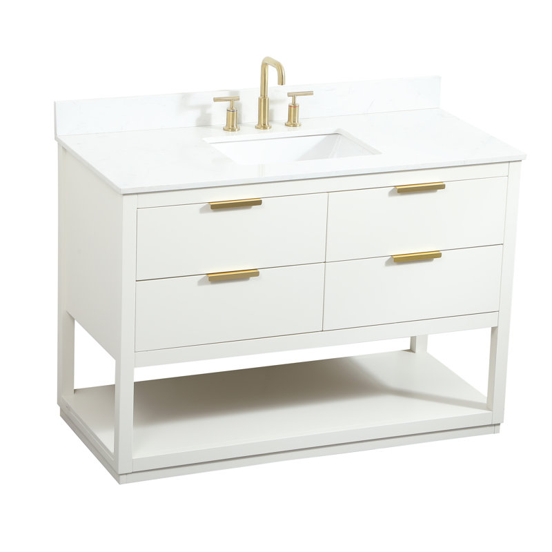 Ensemble de meuble-lavabo simple Felicity, Blanc