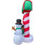Pavillon de jardin 6 pi. Boîte aux lettres de bienvenue avec père Noël, bonhomme de neige et pingouin, décoration de jardin gonflable pré-éclairée