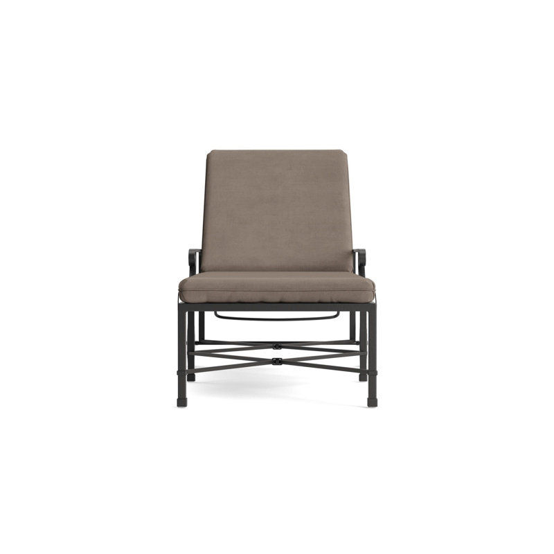 Venetian Outdoor Chaise Lounge, Fusion Neptune, Textured Pewter