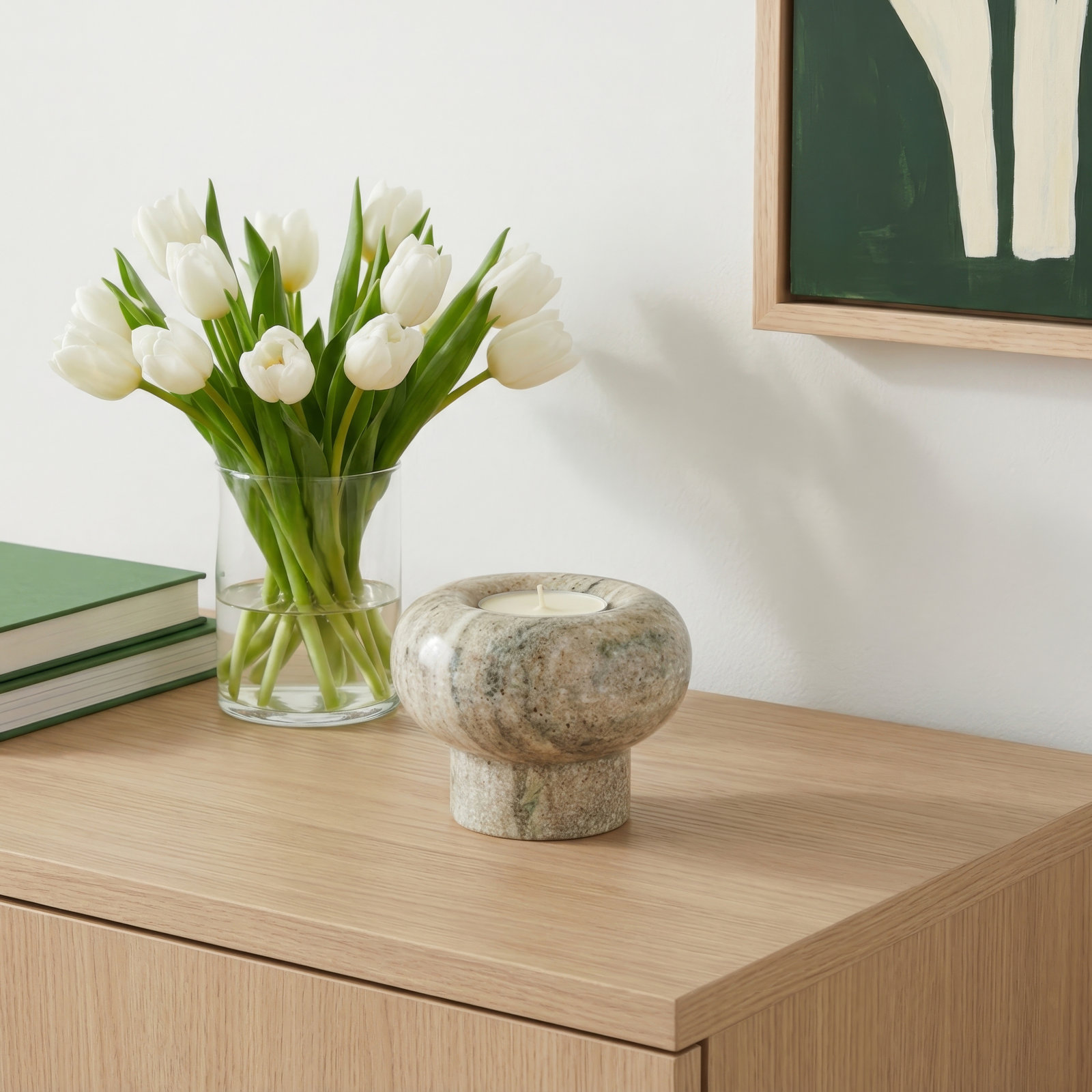 Kallie 3" Marble Tealight