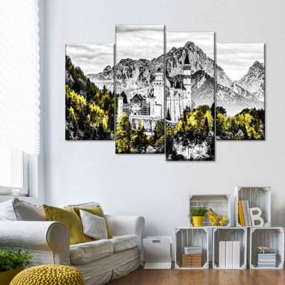 " Neuschwanstein Castle Pop " 4 - Pieces