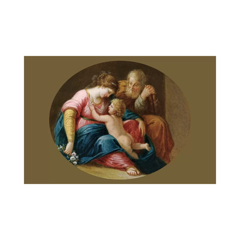 The Holy Family by Angelica Kauffmann - Wrapped Canvas Painting, 20.32cm H x 30.48cm W x 1.91cm D