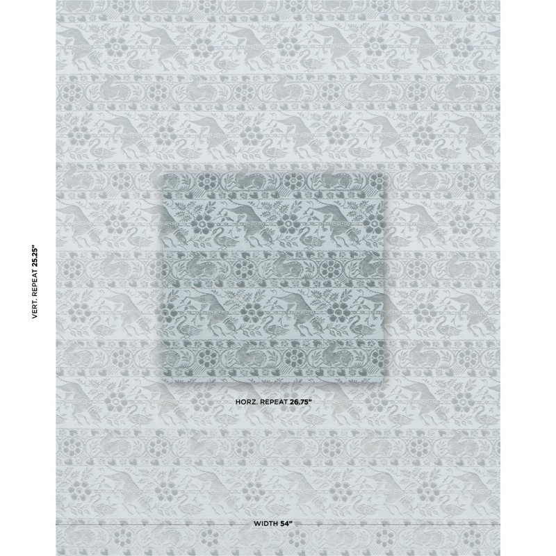 Animali Fabric, Slate Blue