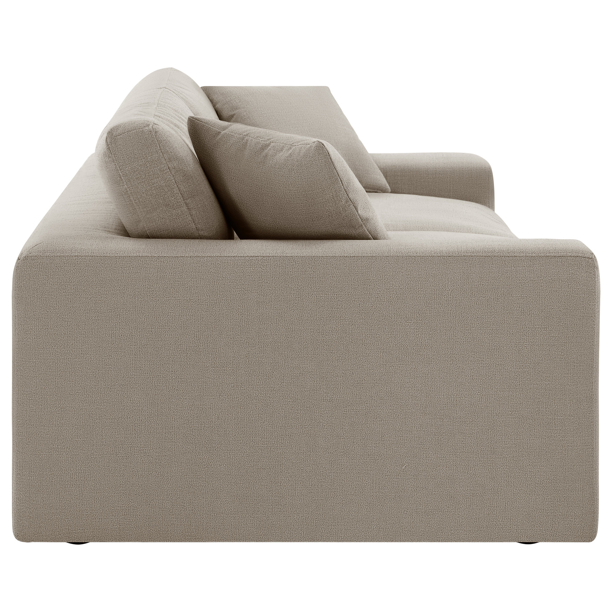 Asher 82'' Upholstered Sofa, Effie Flax Performance Linen