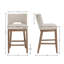 Tabourets de bar rembourrés de style campagnard, tabourets de bar de comptoir de 26 po avec pieds en bois pour îlot de cuisine / bar pour le petit déjeuner / ensemble de pub pour la maison-1446396742