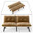 Classic Velvet Upholstered Convertible Futon Sofa Bed with Adjustable Split Backrest-1859219907