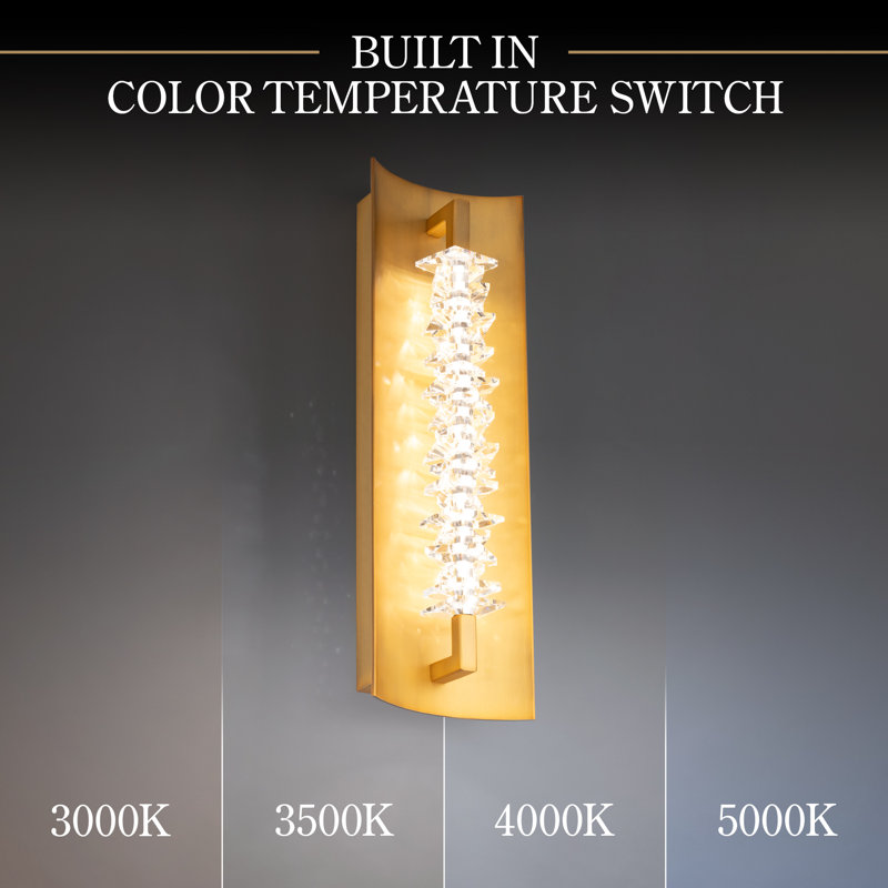 Twirl 1 - Light LED Armed Sconce, Aged Brass