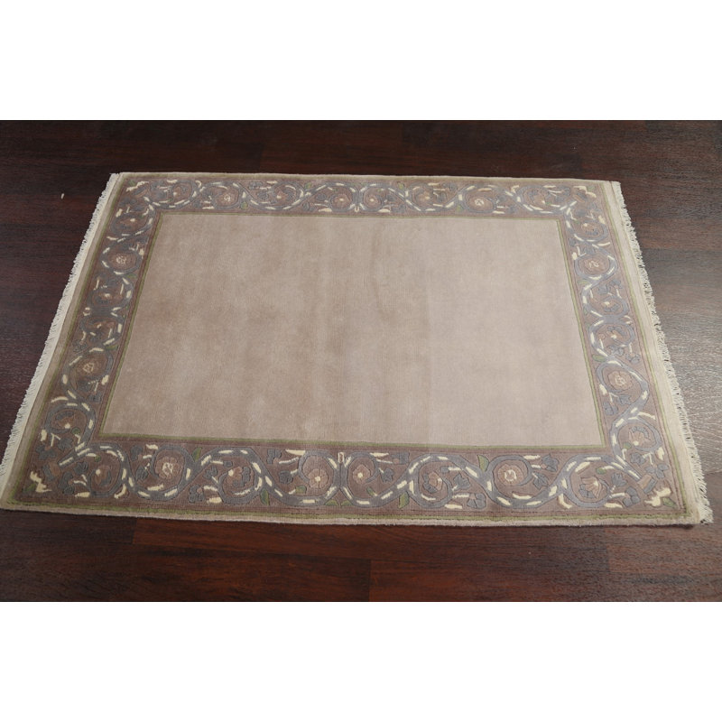 Tapis népalais à bordure en laine 3X5