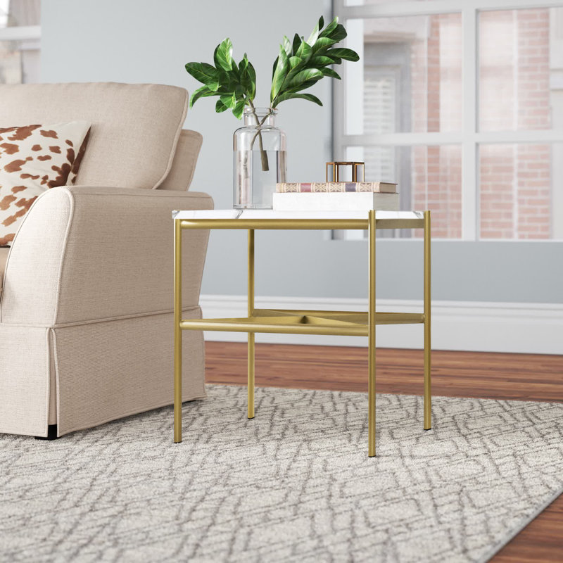 End Table, Gold