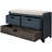 Versatile Use Wood Shoe Storage Bench with Removable Basket and 2 Drawers-1712727503