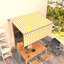 Dakota Fields 250cm D Fabric Yellow&White Cover Retractable Patio Awning-970584525-970584522