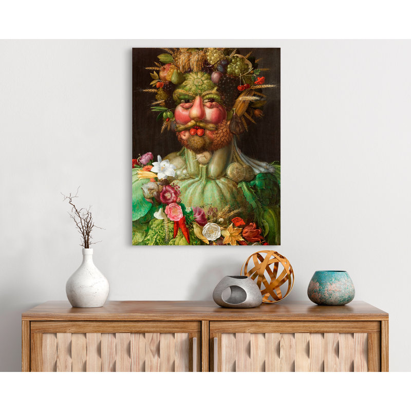 Rudolf II Of Habsburg As Vertumnus by Giuseppe Arcimboldo - Wrapped Canvas Painting, 80cm H x 60cm W x 4cm D