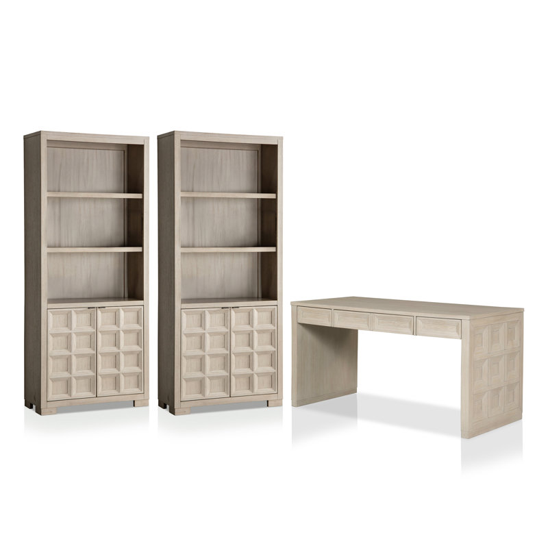 Ensemble de bureau 3 pièces avec pupitre et bibliothèques Schell
