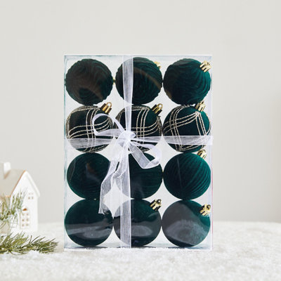 Christmas Decorations 6Cm12Pcs Boules de Noël multicolores