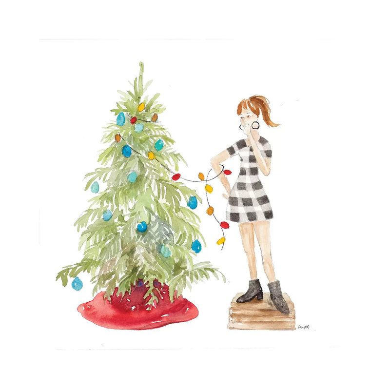 Decorating Christmas II 1 Piece Wrapped Canvas Painting, 30.48 cm H x 30.48 cm W