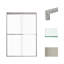Porte de douche sans cadre Transoli Frederick de l 48 po x H 70 po, verre trempé givré de 5/16 po-62265198