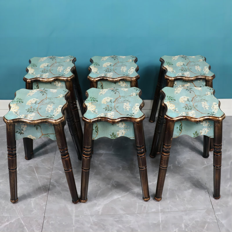 Abdia Counter Stool with Solid Wood Frame