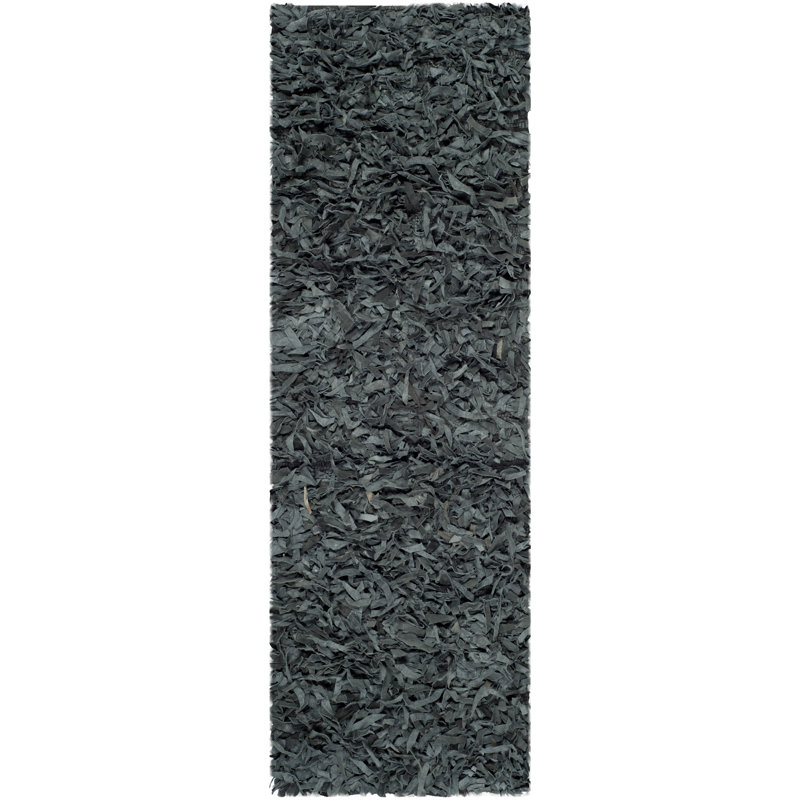 Bridget Leather Hand Woven Area Rug, Runner 69 x 335cm