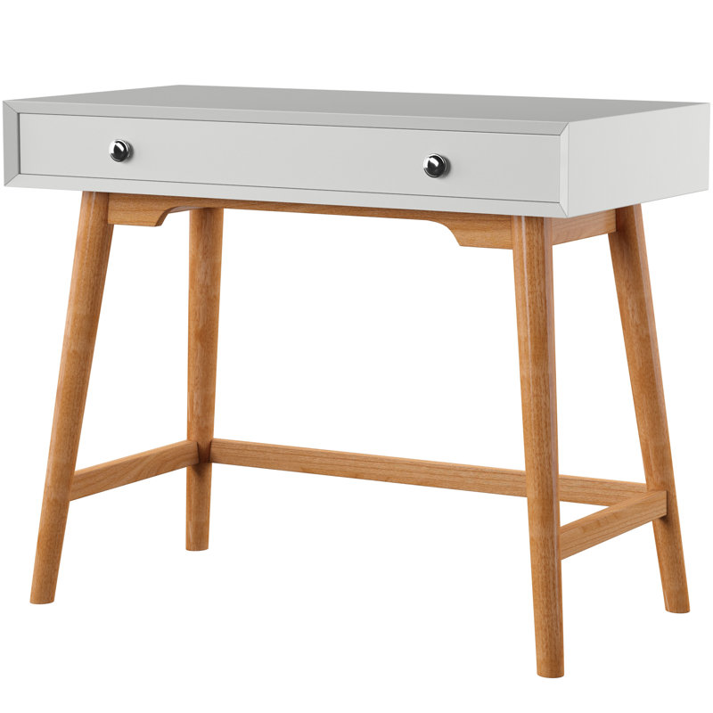 Dannay Writing Desk, White/Light Brown