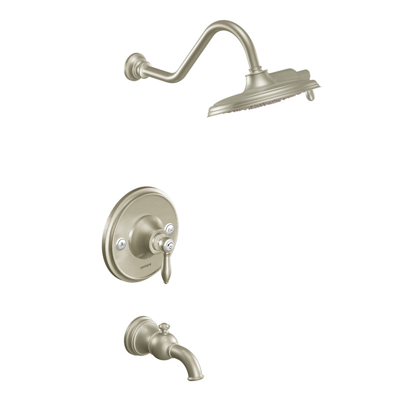 Robinet de baignoire et douche Weymouth, Nickel brossé