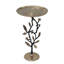 Table d'appoint de 24 pouces de hauteur en aluminium noir et or avec motif de grenade, grande table de bout, présentoir ou support à plante