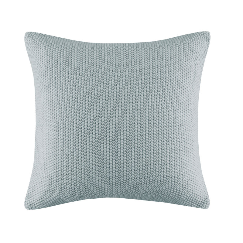 Light Blue Acrylic Knit Square Pillow Cover 20" x 20"