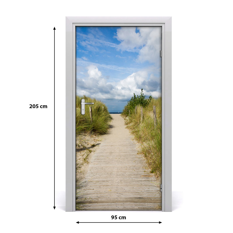 Way To The Beach Door Decal