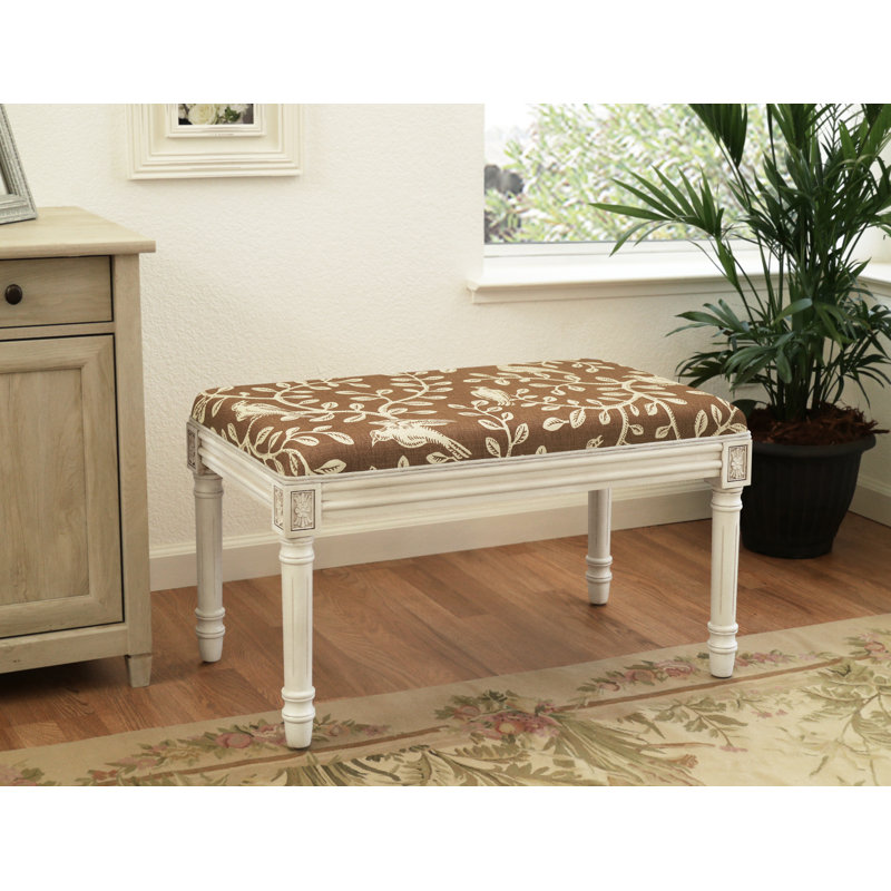Banc en bois Birds and Vines, Caramel