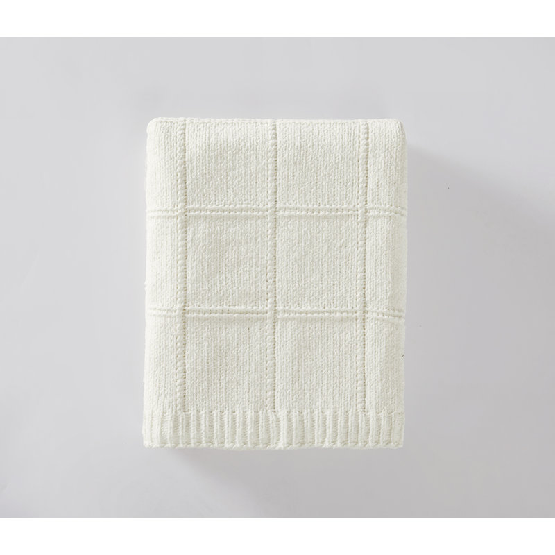Jeté en tricot Brookille Brooklyn Loom, Ivory