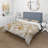Beige Botanical Impressions II - Abstract Botanicals Duvet Cover Set - Microfiber Polyester-1293124630