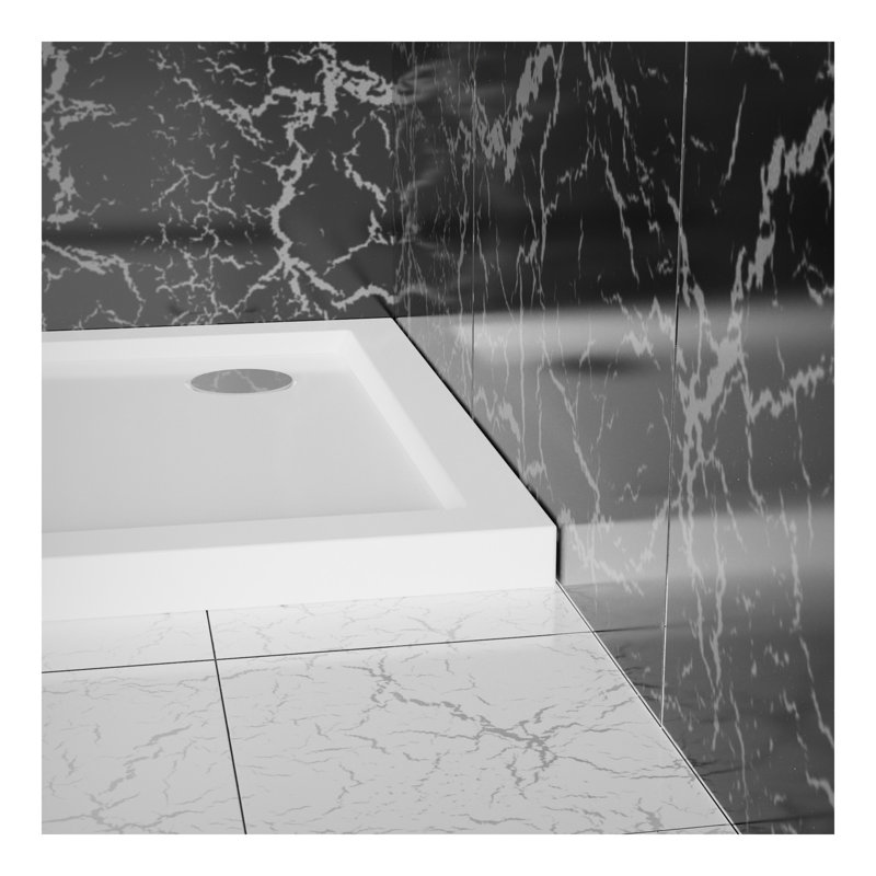 Base de douche à drain de coin 32 "x 32" Goodyo - blanc