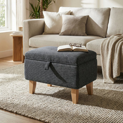 49cm Wide Rectangle No Pattern Standard Ottoman
