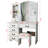 Stylish Makeup Vanity With Lights And Table - 3 Color Choices, Tabletop Chic Mirror Settings, Construction