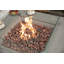 Brooklyn 40" Natural Gas Travertine Fire Pit Table with Burner Lid & Wind Guard-110869115