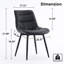 Chaise d'appoint rembourrée en similicuir Emsley avec pieds en métal-6037368