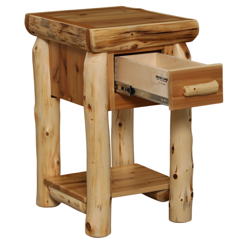 Mini-table de chevet avec tiroir Cedar - naturel, Naturel
