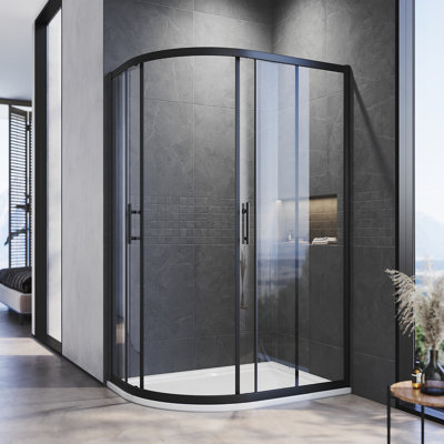 Liberatore 1200mm W x 1850mm H Sliding Framed Shower Door with Clear Glass
