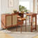 360° Expandable Rotating Bar Table With Storage Cabinet